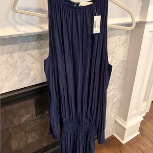 Elegant Navy Sleeveless Dress